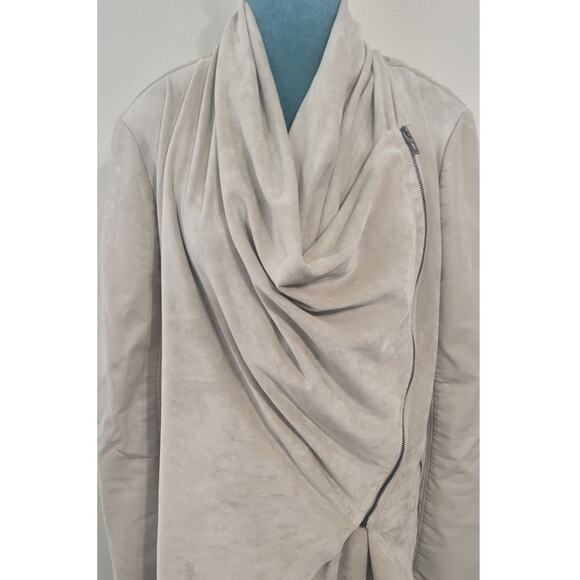 Anthropologie Blank NYC Jacket Womens Medium Drapey Moto Vegan Leather Boho - Picture 3 of 12